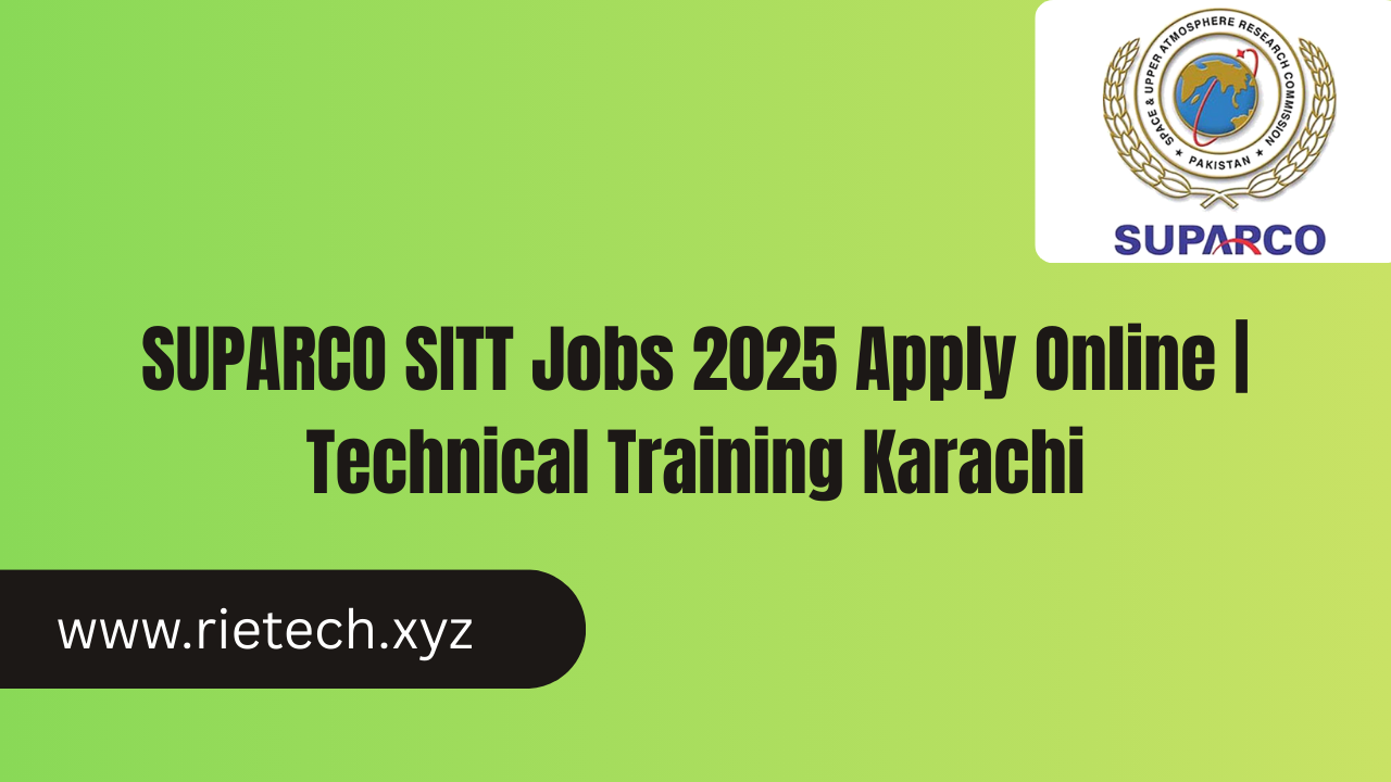 SUPARCO SITT Jobs 2025 Apply Online | Technical Training Karachi